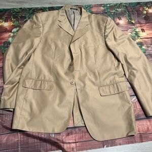 Boss Men’s Light Tan Blazer - Two-Button Sport Coat